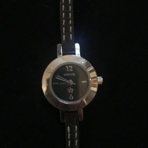 Ladies watch. Black leather by billabong